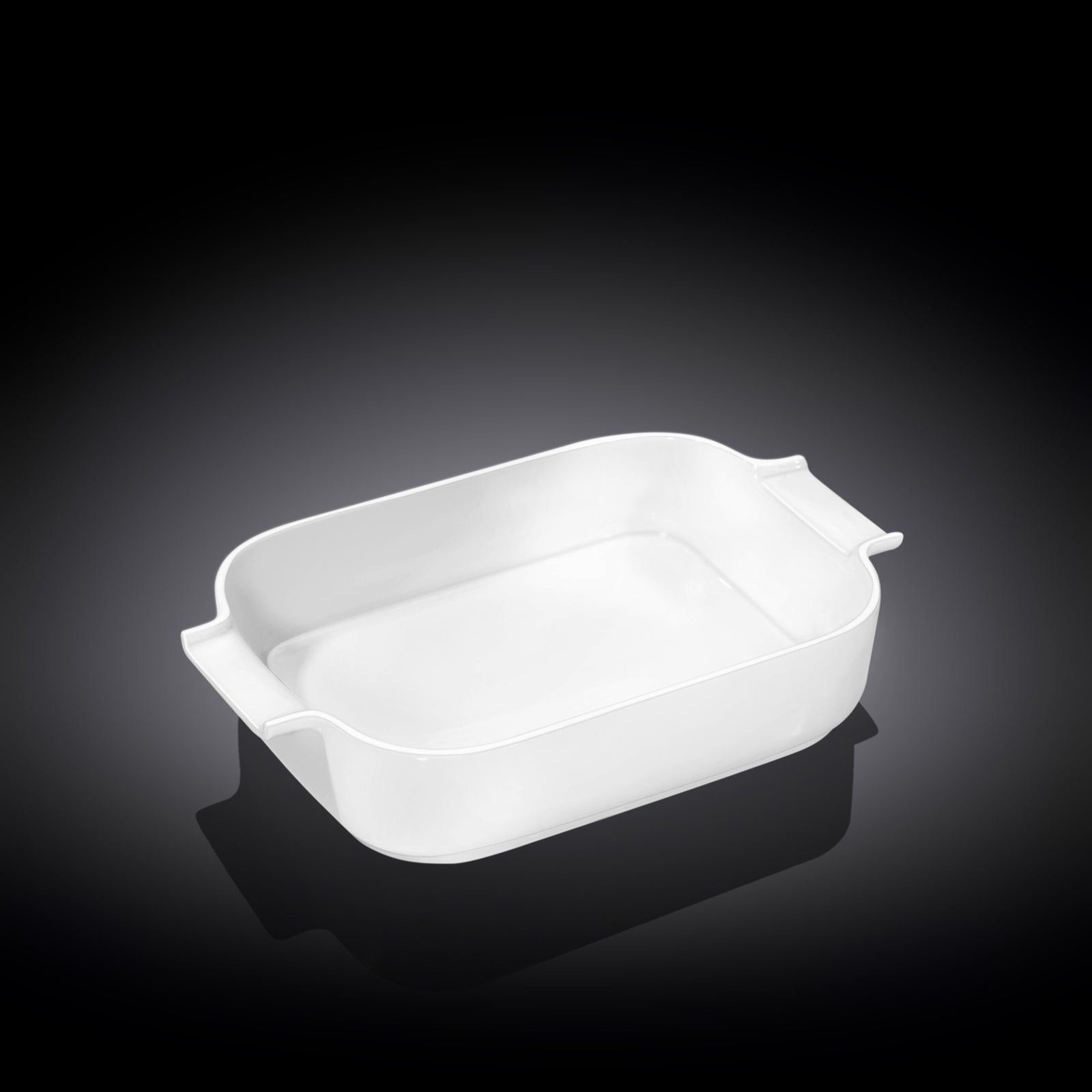 Wilmax Rectangular White Fine Porcelain Baking Dish with Handles – 860 ml - 23 x 14.5 x 5 cm - 860 ml