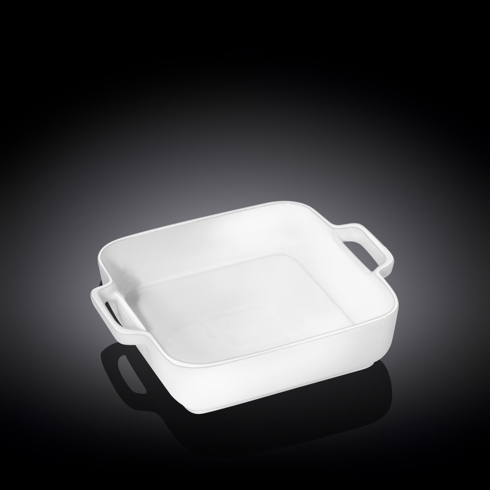Wilmax White Fine Porcelain Rectangular Baking Dish with Handles – 830 ml - 20.5 x 16.5 x 5.5 cm - 830 ml
