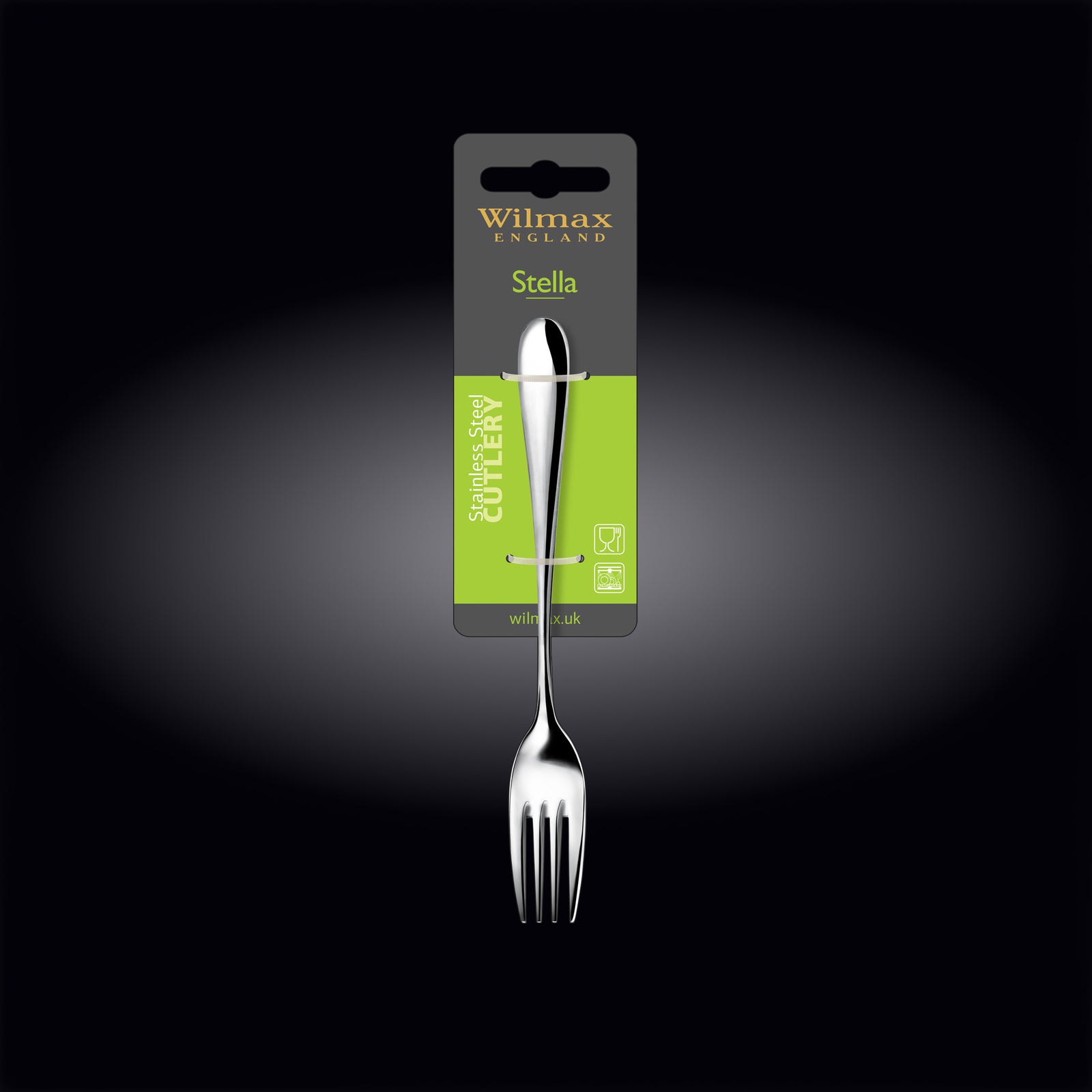 Wilmax Stella stainless steel dessert fork – additional view