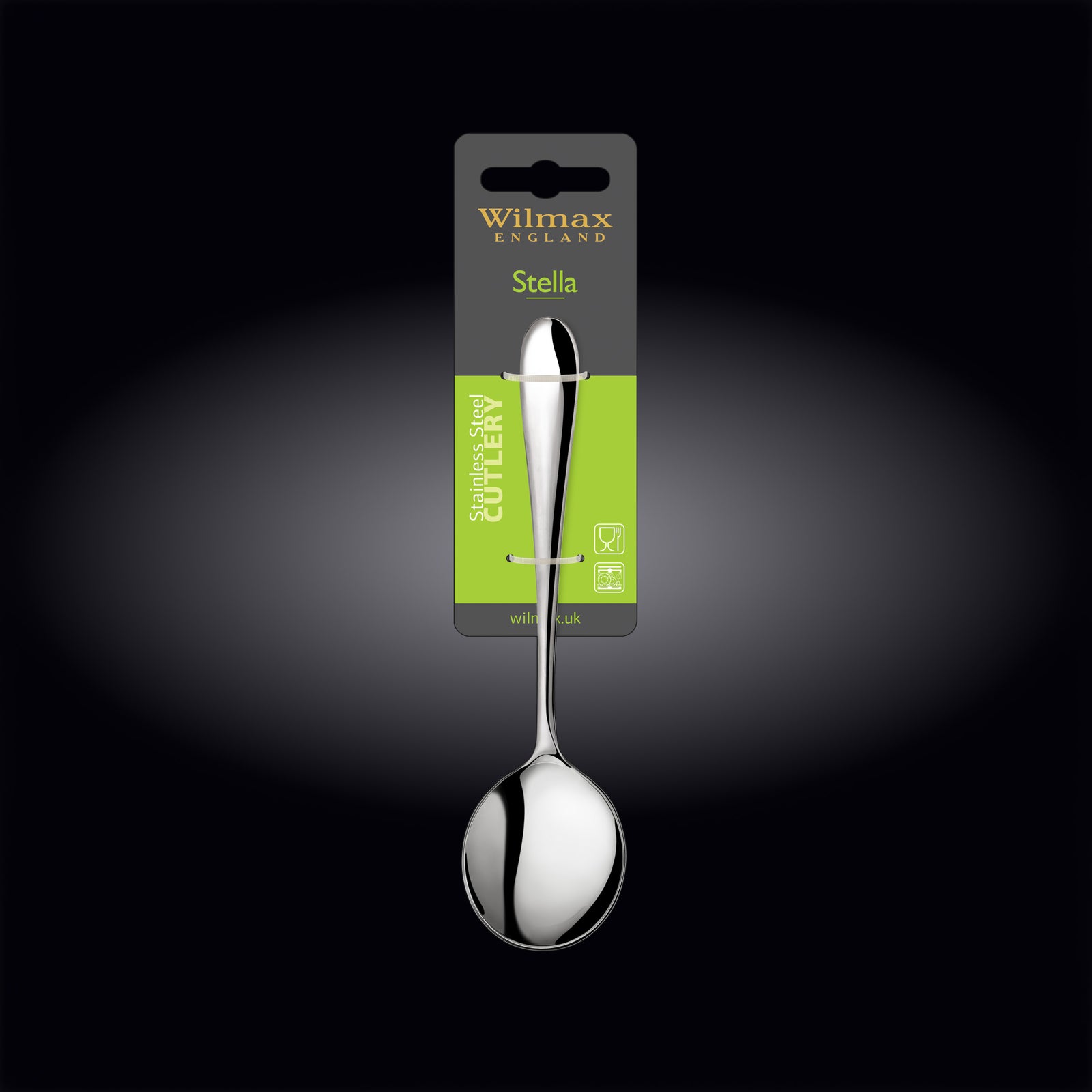 Wilmax Stella stainless steel soup spoon – additional view