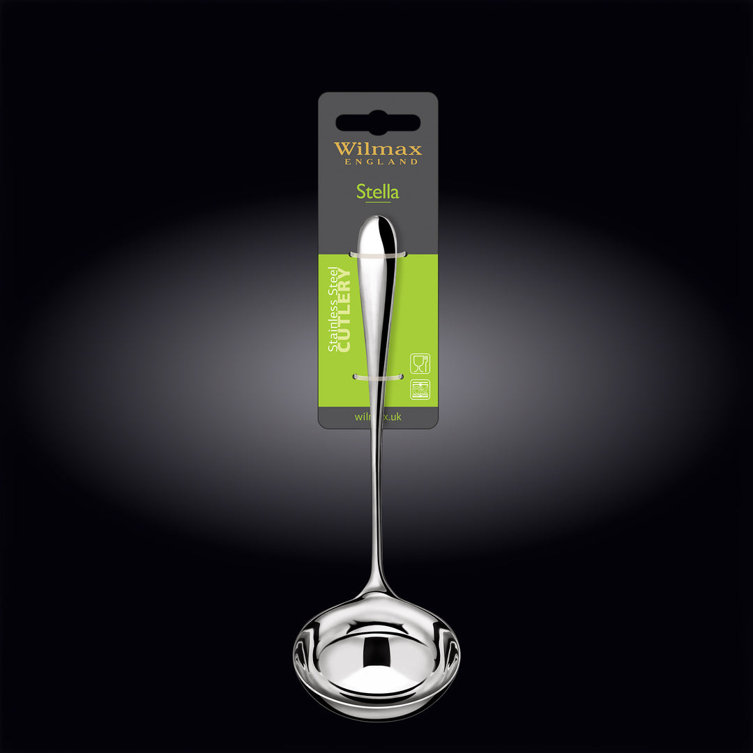 Wilmax Stella Stainless Steel Soup Ladle - additional view