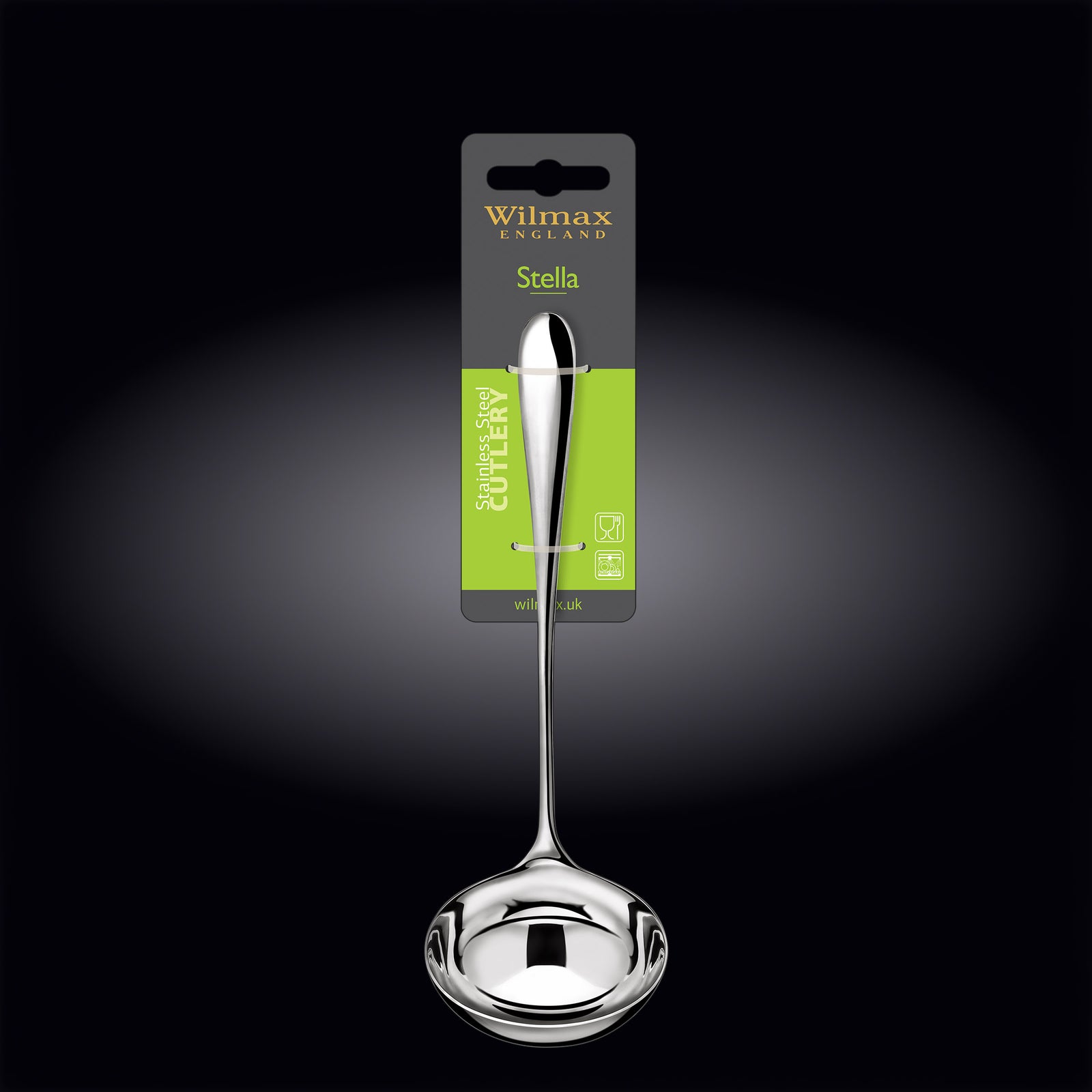 Wilmax Stella Stainless Steel Soup Ladle - additional view
