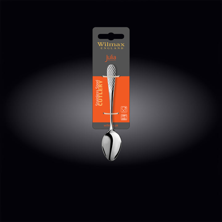 Wilmax Diamond coffee and tea spoon - silver alternate view