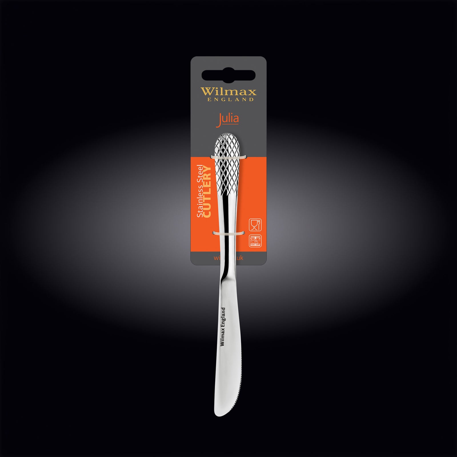 Wilmax Diamond Stainless Steel Salad/Dessert Knife - additional view