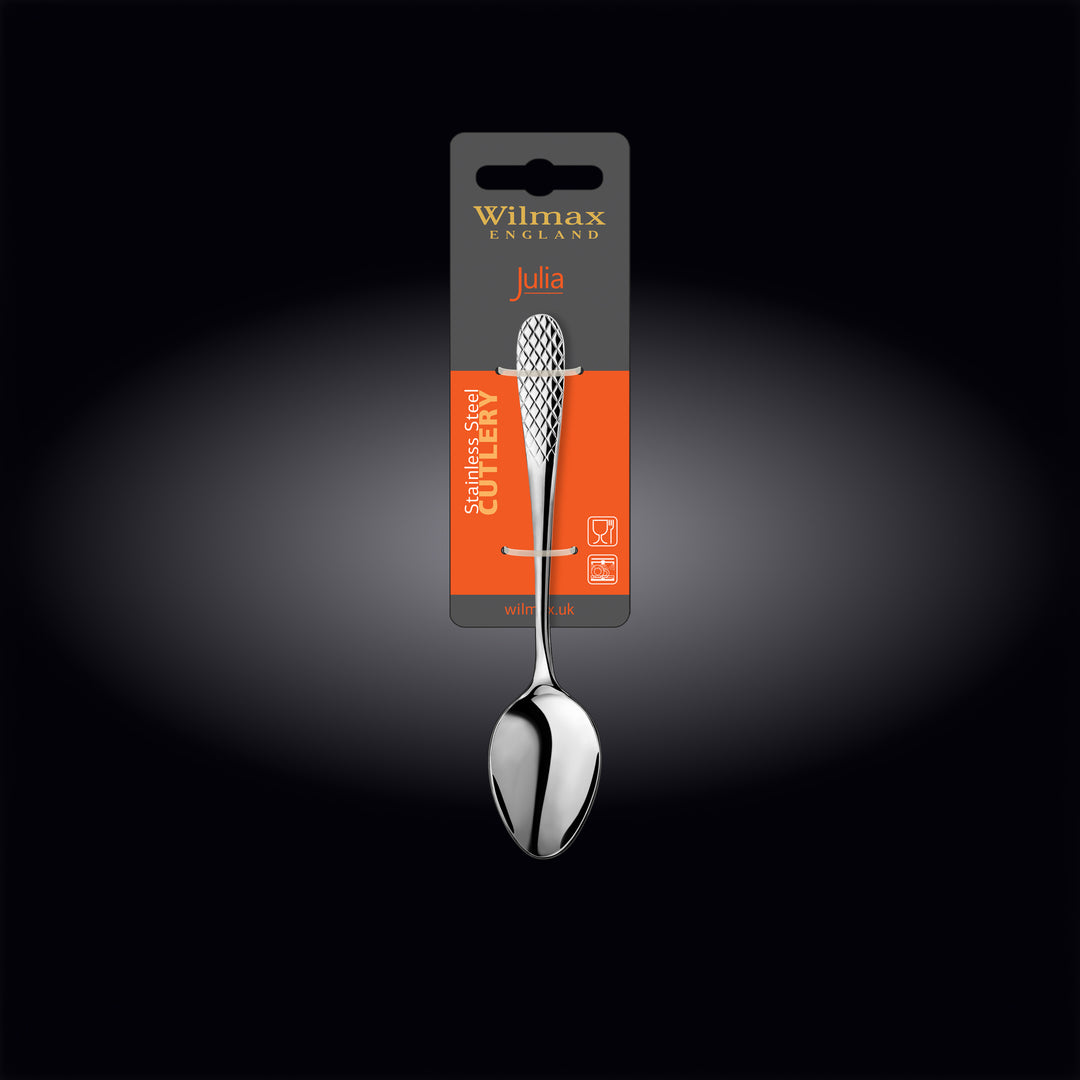 Wilmax Diamond appetizer and mug spoon - silver detail