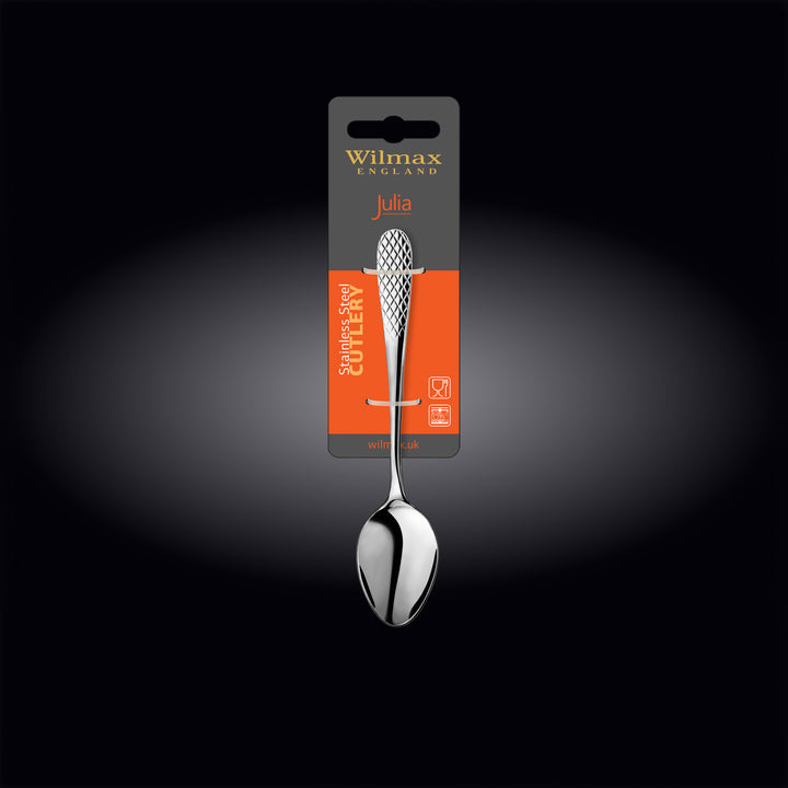 Wilmax Diamond appetizer and mug spoon - silver detail