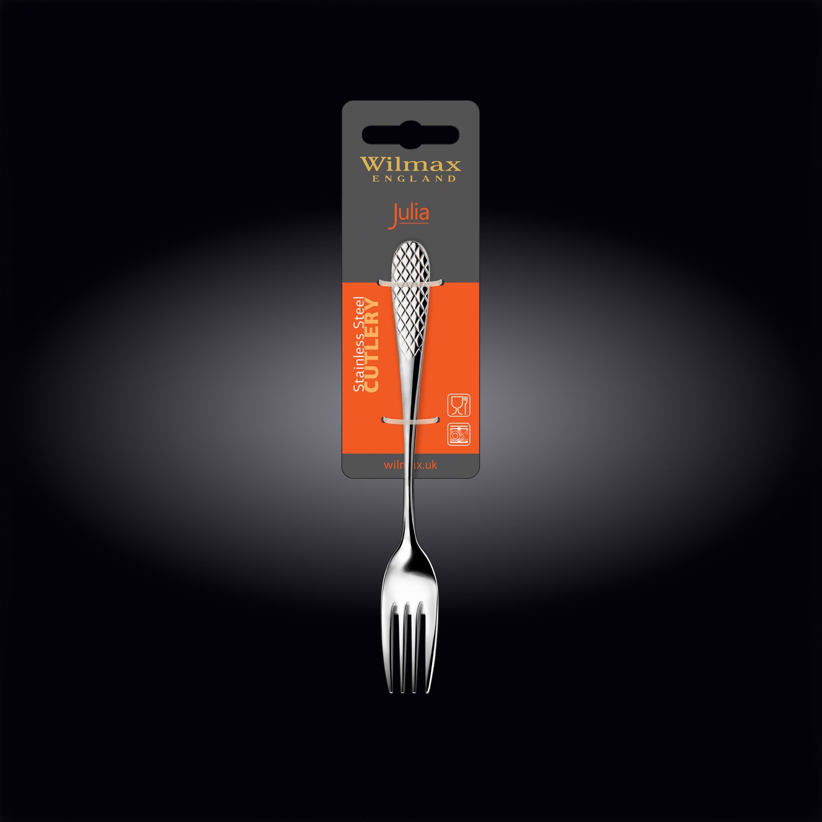 Wilmax Diamond Stainless Steel Forks - silver alternate view