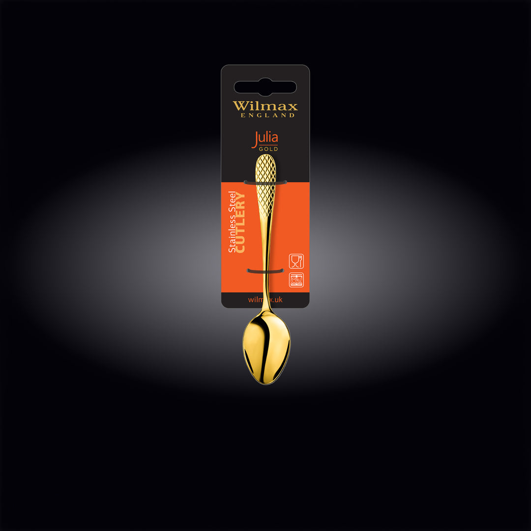 Wilmax Diamond coffee and tea spoon - gold alternate view