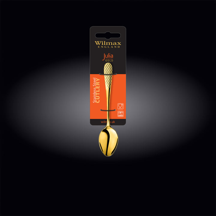Wilmax Diamond coffee and tea spoon - gold alternate view