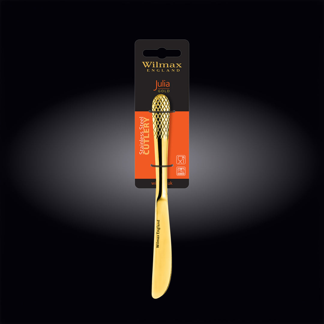 Wilmax England Diamond Stainless Steel Knives - Dessert Knife Golden Gold - additional product image