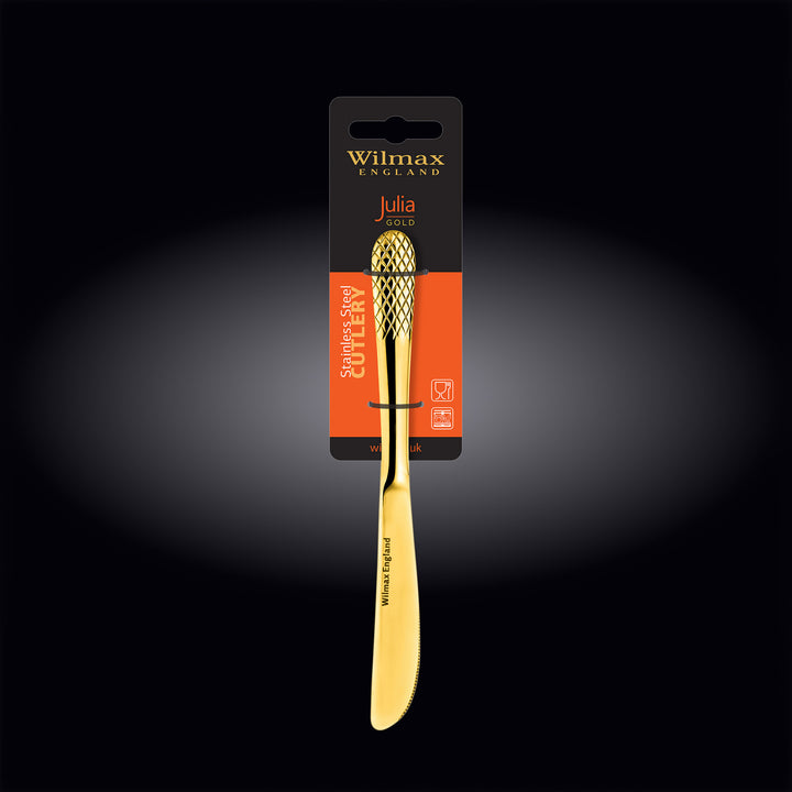 Wilmax England Diamond Stainless Steel Knives - Dessert Knife Golden Gold - additional product image