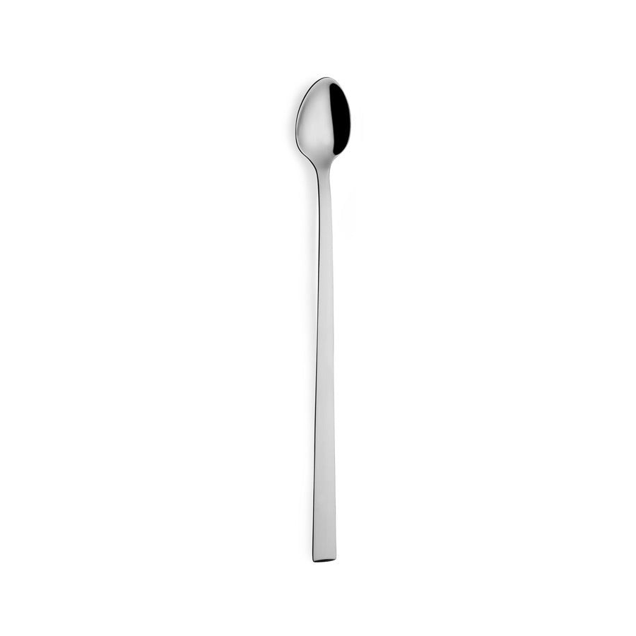 Face Portugal Maldives Shiny Silver Long Drink Spoon