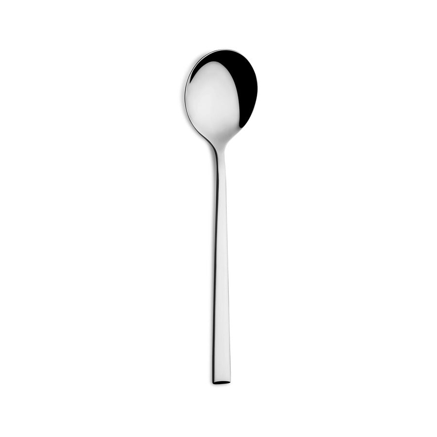 Face Portugal Maldives Shiny Silver Soup Spoon