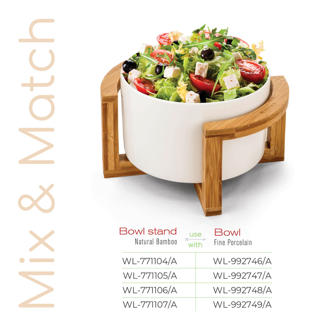 Wilmax Bamboo Serving Stand lifestyle image