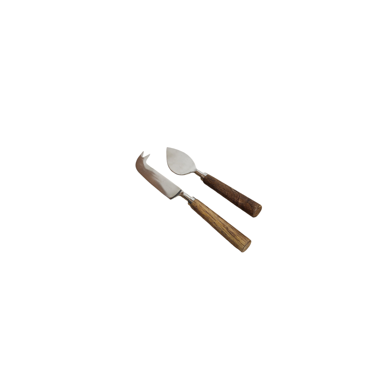Extra-Large Mango Wood Cheese Board with Aluminum Handle & Two Knives — View 2