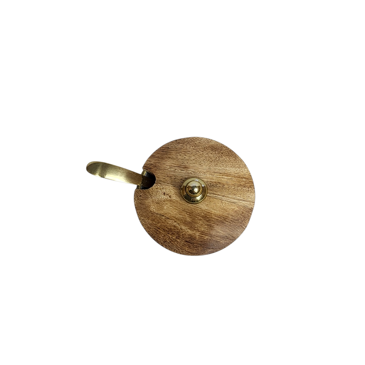 Gold-Tone Sugar Bowl with Mango Wood Lid &amp; Spoon — View 4