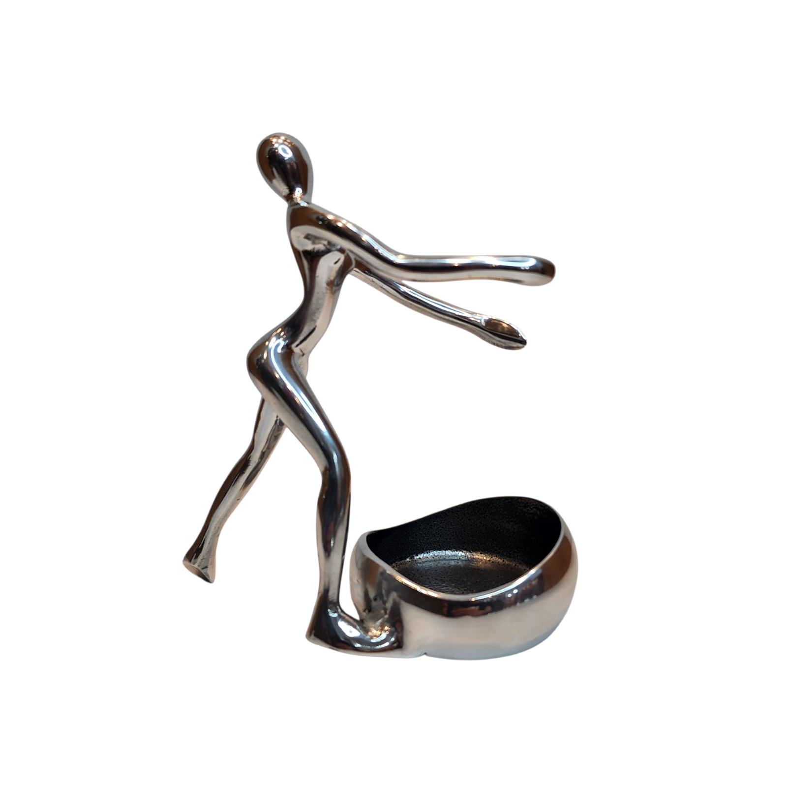 Aluminum Lady Statue Wine Bottle Holder