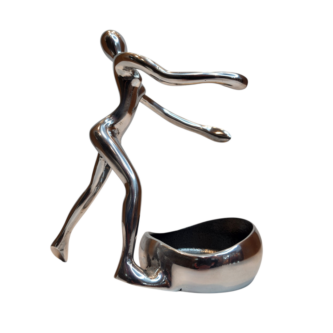 Aluminum Lady Statue Wine Bottle Holder — View 2