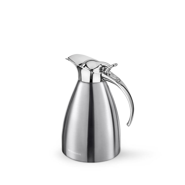Wilmax England Stainless Steel Vacuum Jug - Silver Matt, 1000 ml