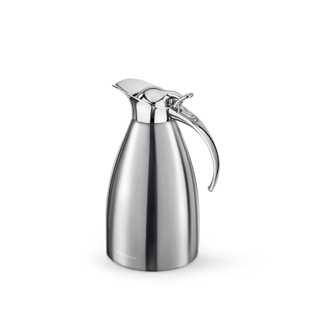 Wilmax England Stainless Steel Vacuum Jug - Silver Matt, 1500 ml