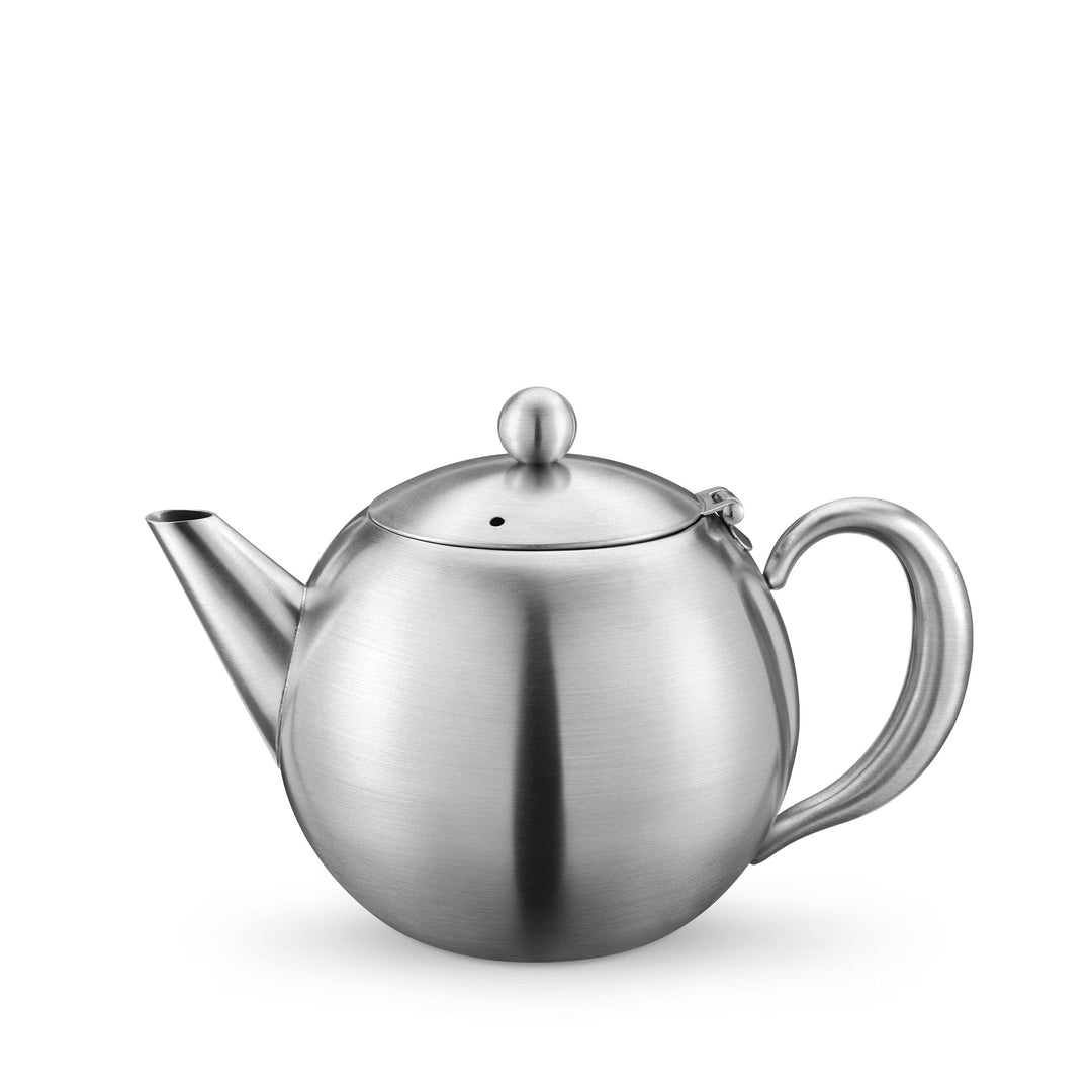 Wilmax England Olivia Stainless Steel Tea Pot - Silver Matt - Silver Matt, 1000 ml
