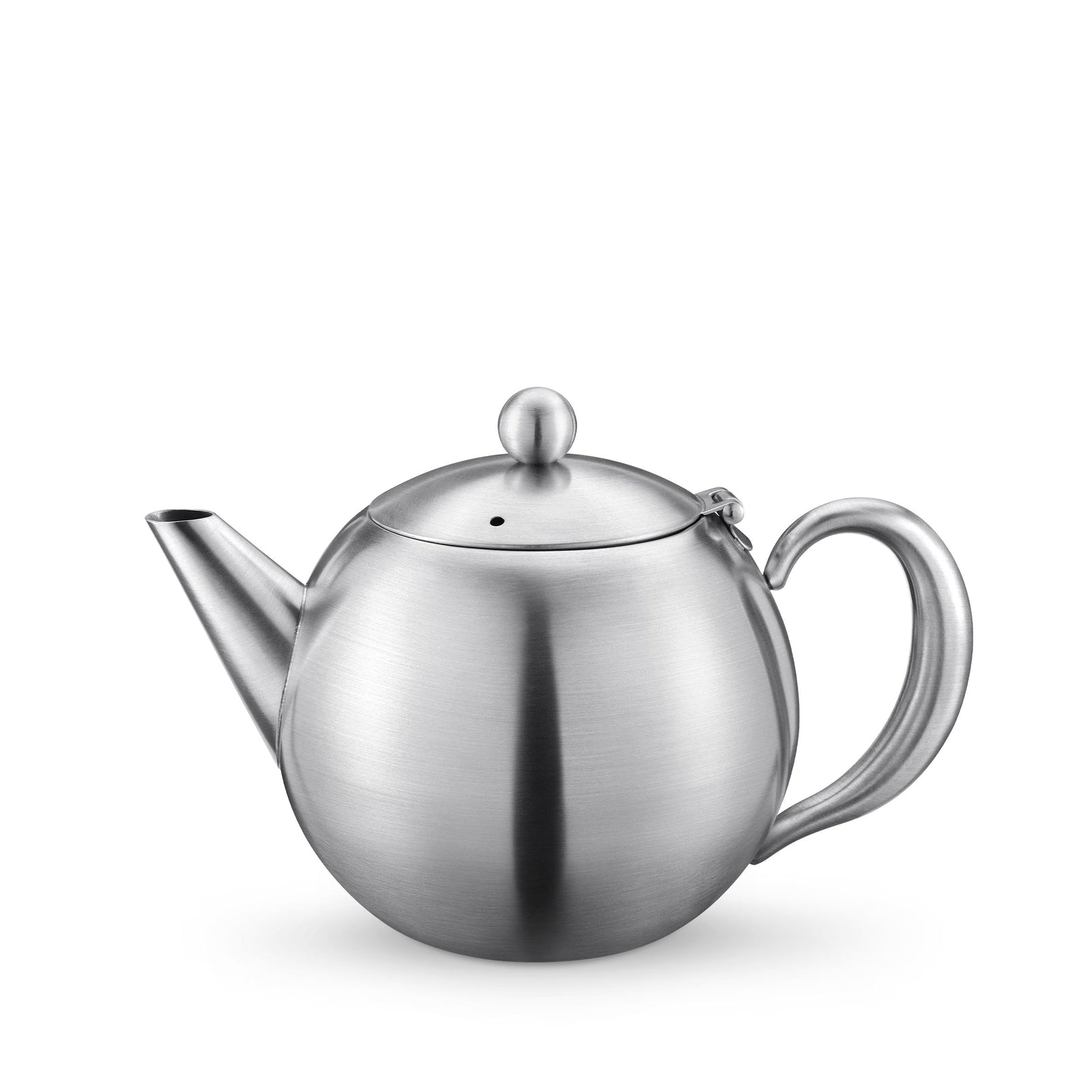 Wilmax England Olivia Stainless Steel Tea Pot - Silver Matt - Silver Matt, 1000 ml