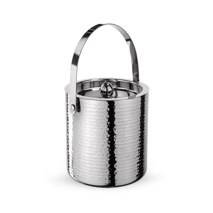Wilmax Hammered Double Wall Ice Bucket with Lid – Silver