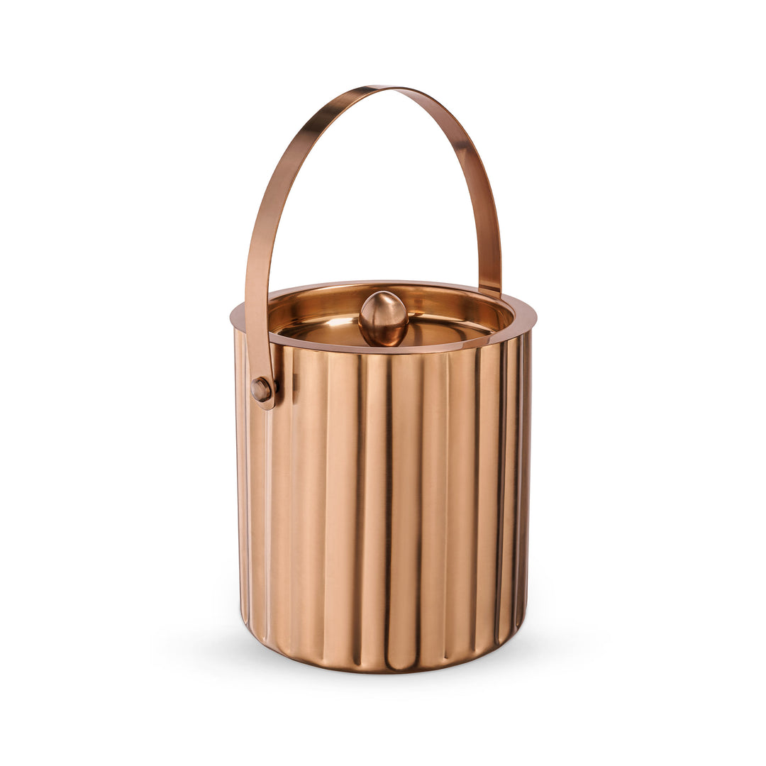 Wilmax Segment Double Wall Ice Bucket with Lid – Bronze Matt