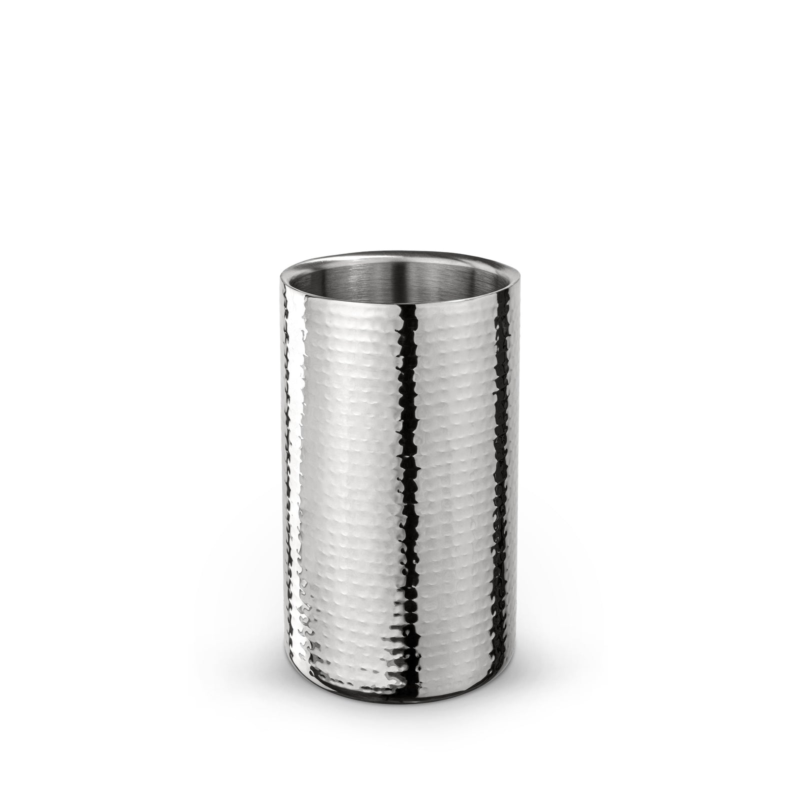 Wilmax Hammered Double Wall Wine Bucket – Silver