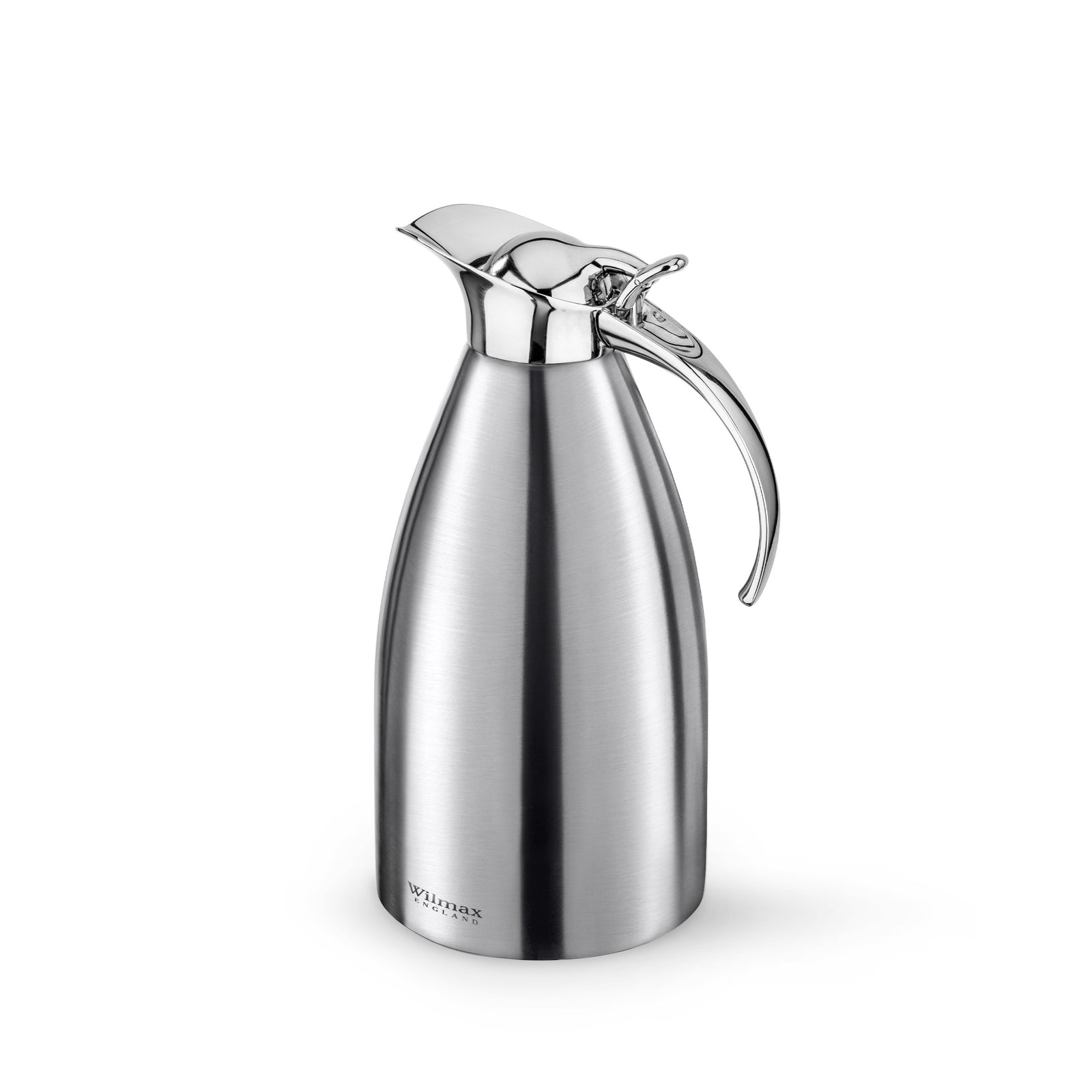 Wilmax England Stainless Steel Vacuum Jug in Colour Box - Silver Matt, 2000 ml