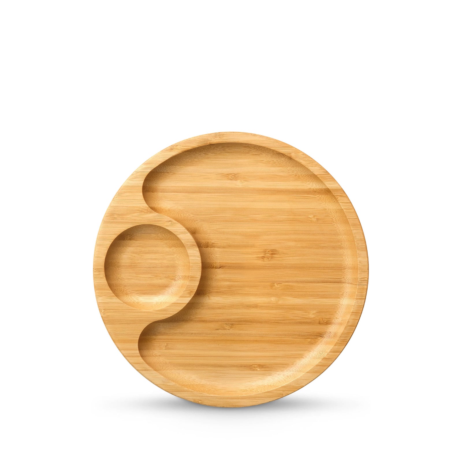 Wilmax Bamboo Round 2-Section Serving Platter - 10 in / 25 cm