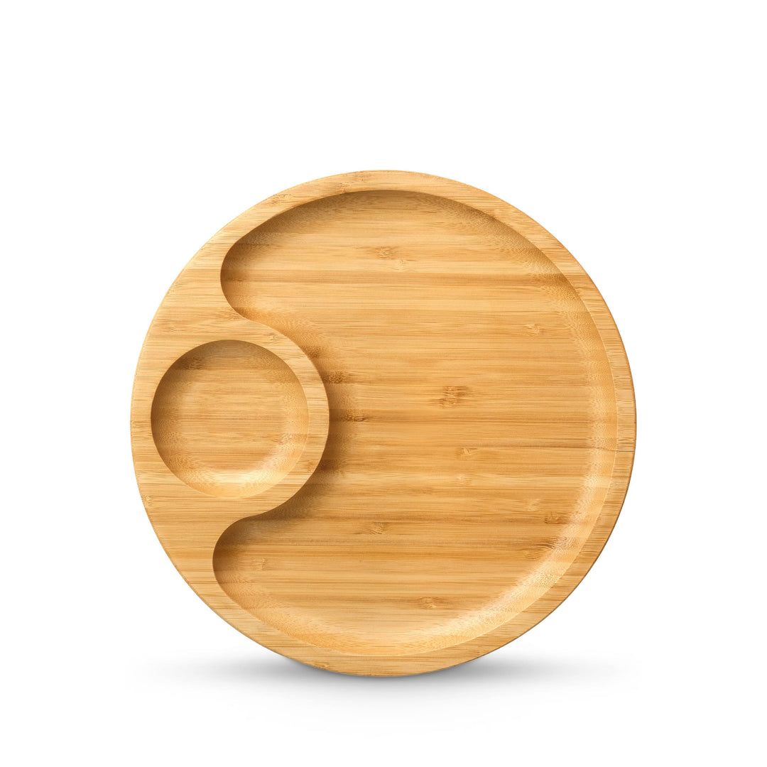 Wilmax Bamboo Round 2-Section Serving Platter - 12 in / 30.5 cm