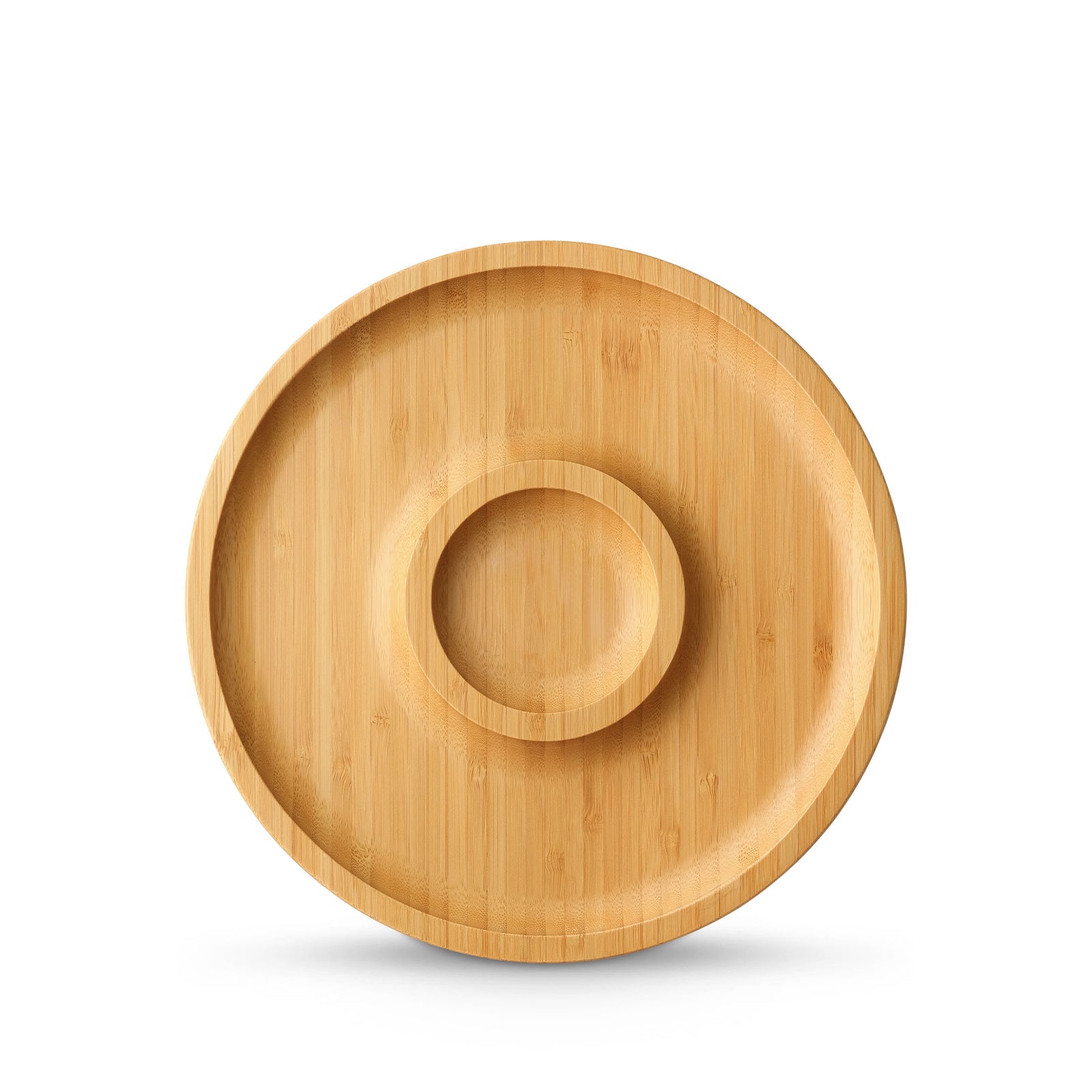 Wilmax Bamboo Oval 2-Section Serving Platter - 12 in / 30.5 cm