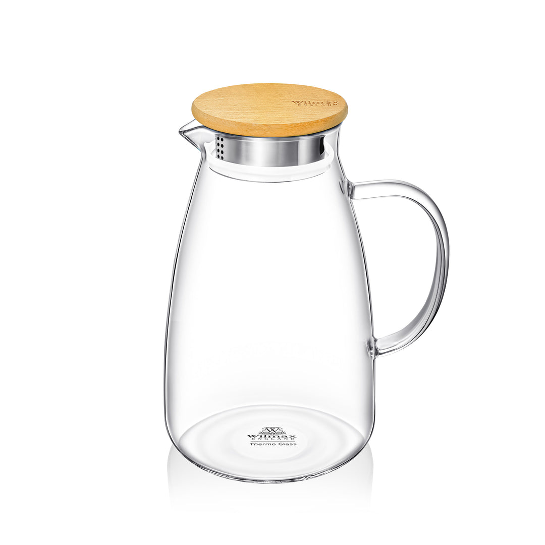 Wilmax England Thermo Glass Jug with Bamboo Lid 1900 ml - WL-888216/A