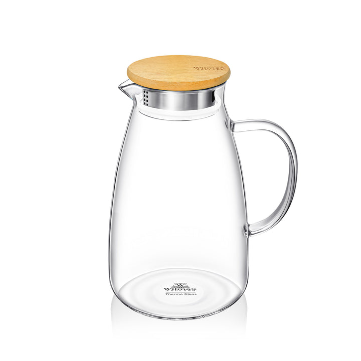 Wilmax England Thermo Glass Jug with Bamboo Lid 1900 ml - WL-888216/A