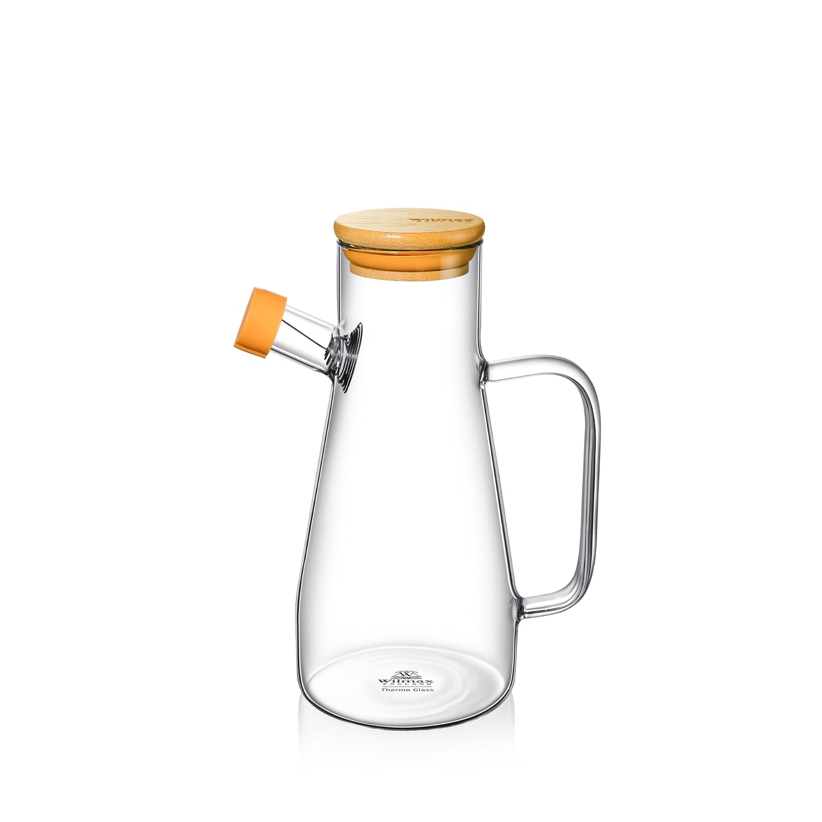 Wilmax England Thermo Glass Oil Bottle with Bamboo Stopper 650 ml - WL-888959/A