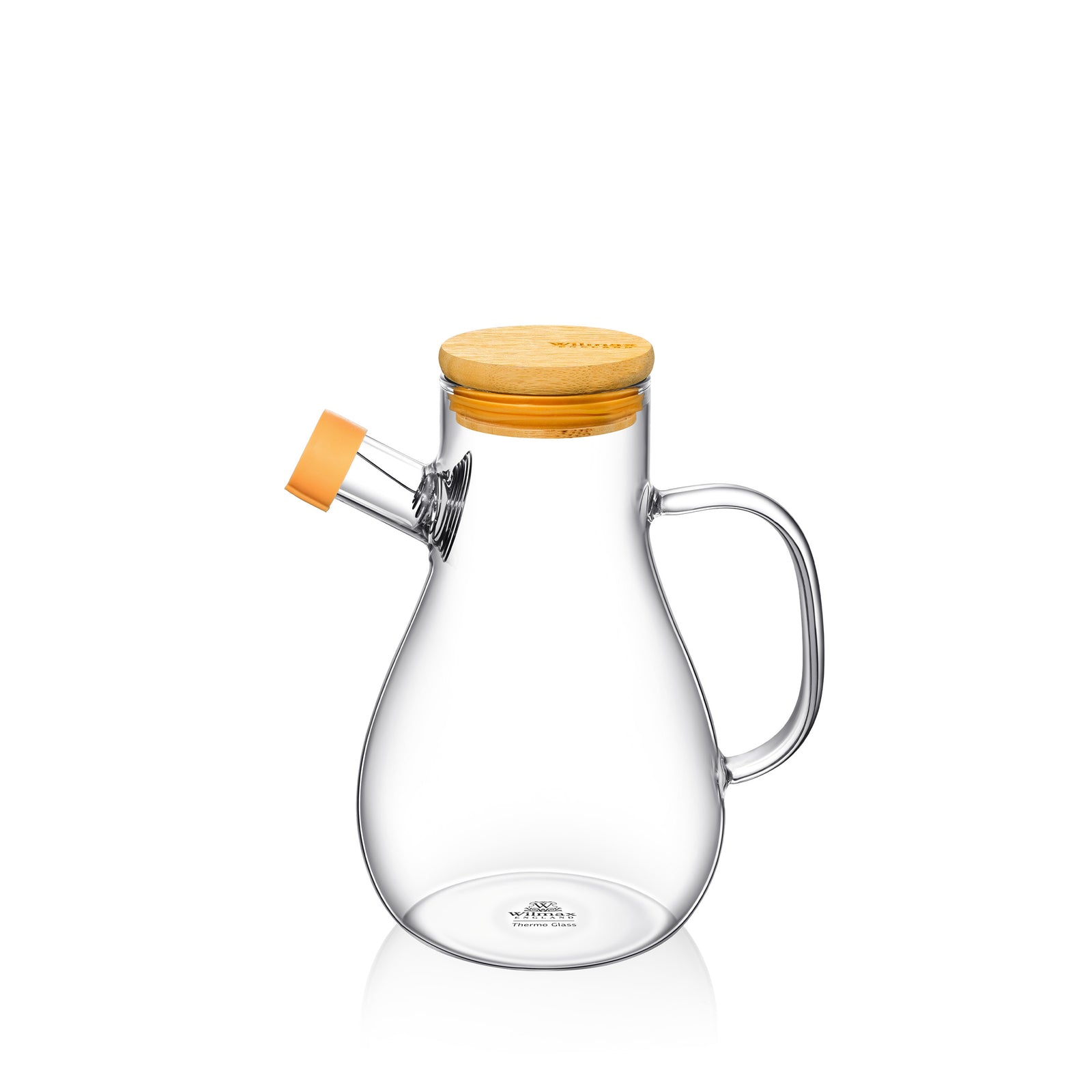 Wilmax England Thermo Glass Oil Bottle with Bamboo Stopper 700 ml - WL-888963/A