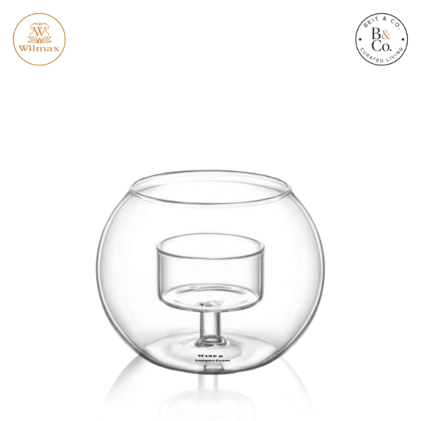 Wilmax England Rounded Thermo Glass Tealight Holders - WL-888974/A