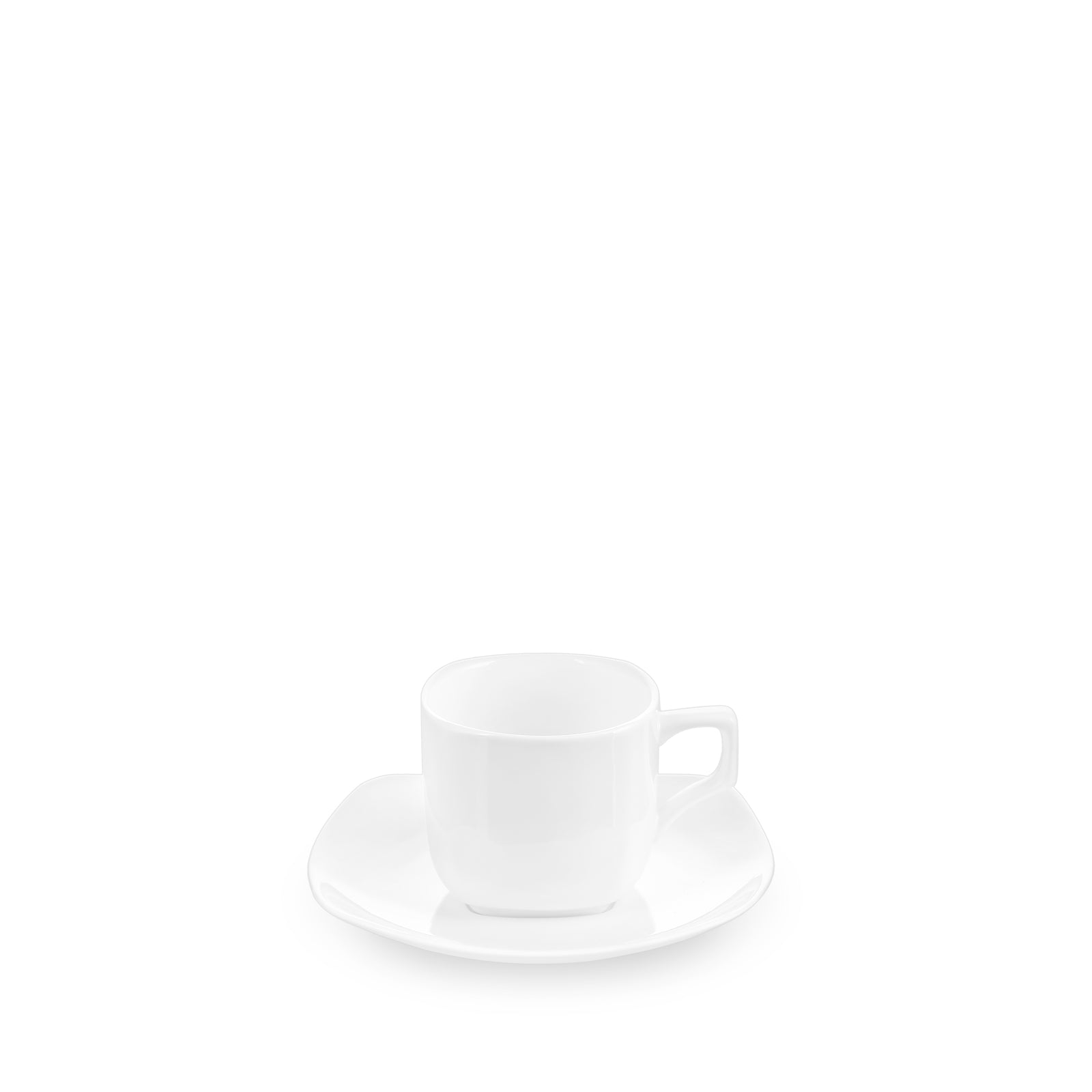 Wilmax Ilona white porcelain coffee cup and saucer - 90 ml