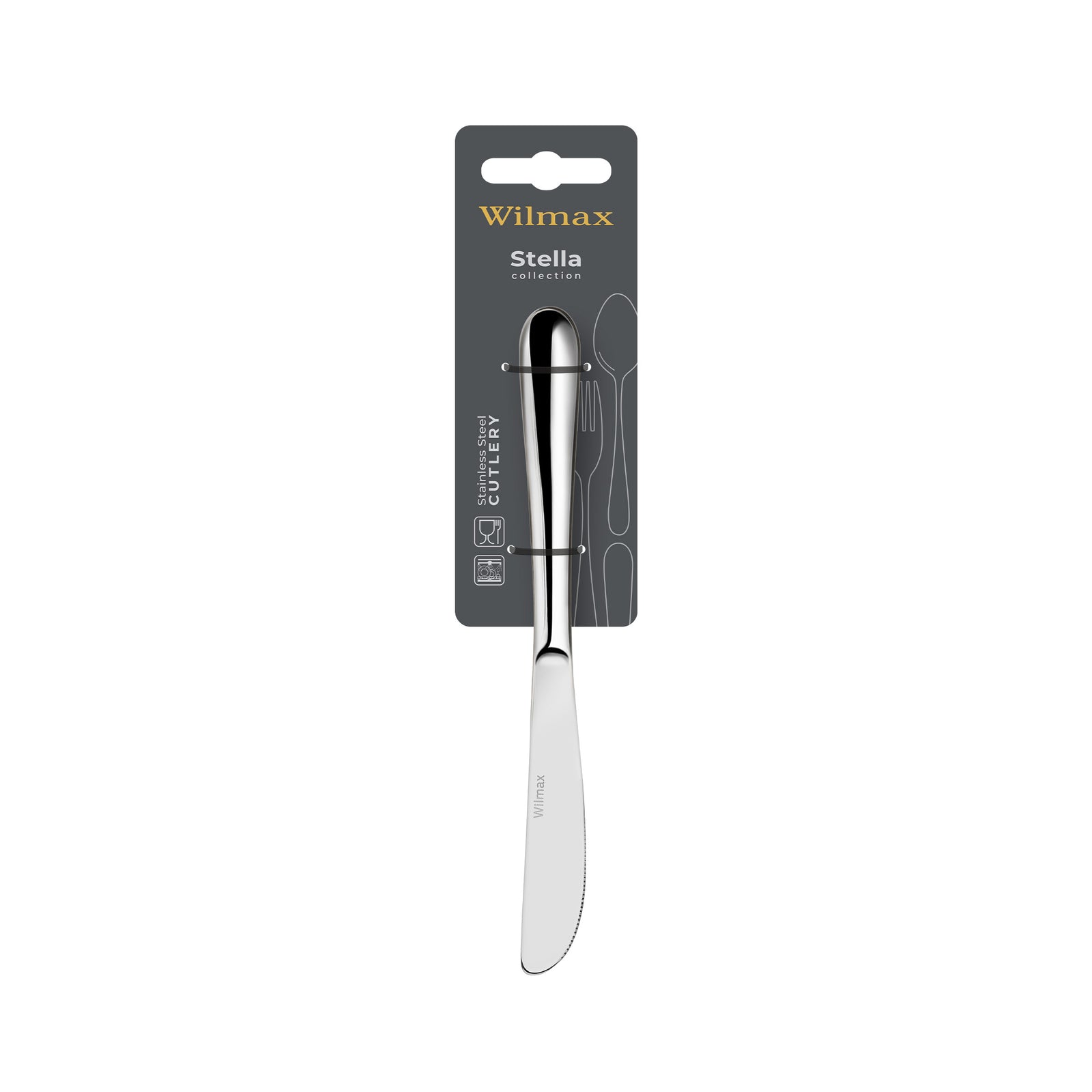 Wilmax England Stella Stainless Steel Salad/Dessert Knife - additional product image