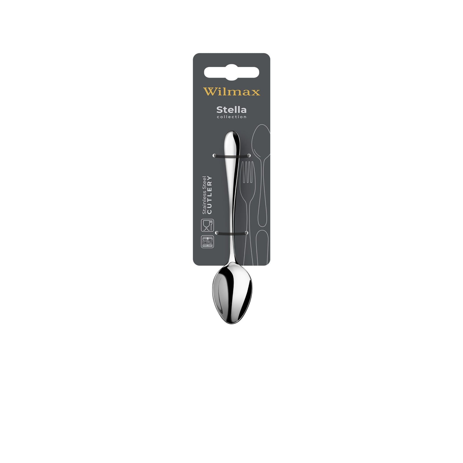 Wilmax Stella stainless steel coffee-tea spoon – additional view