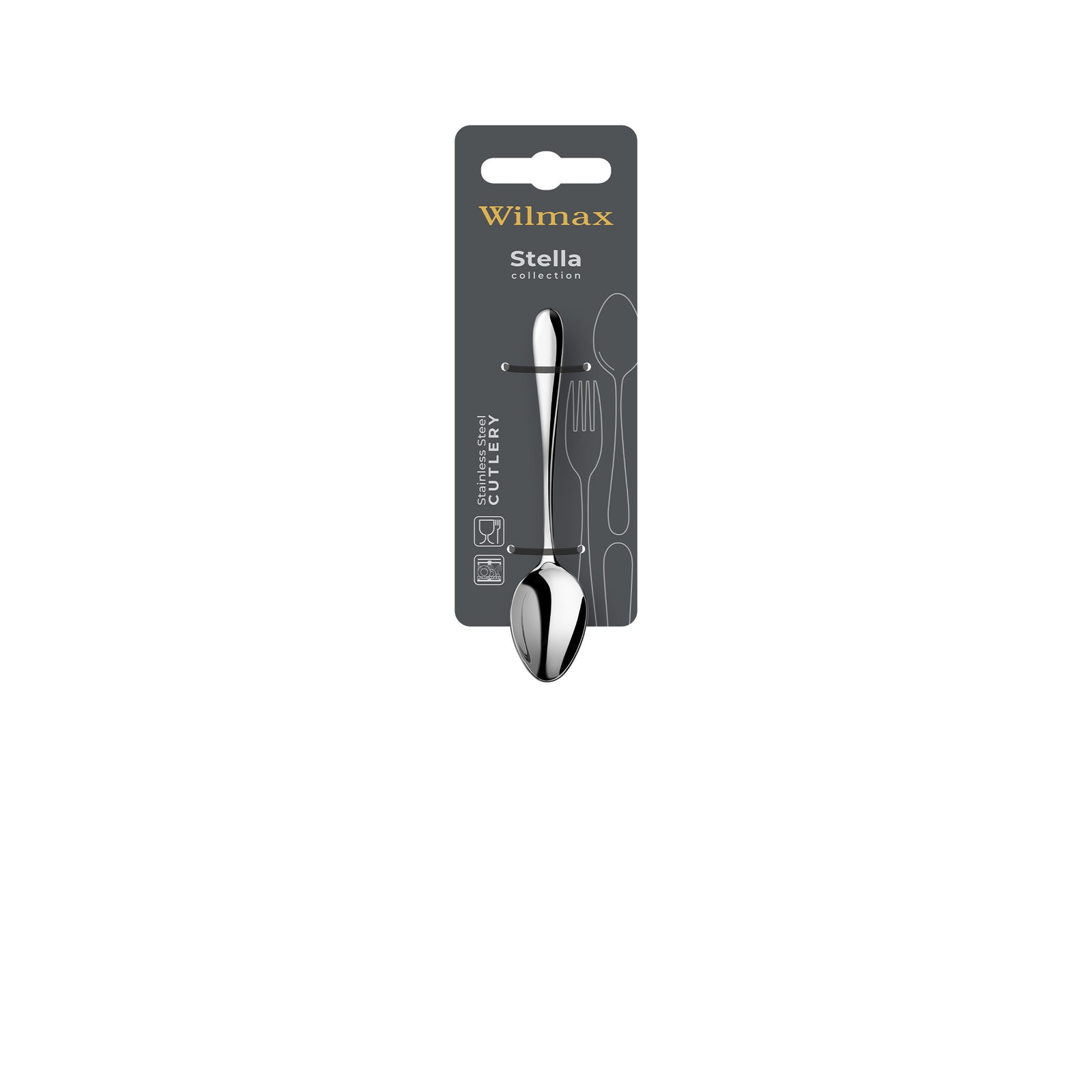 Wilmax Stella stainless steel coffee moka spoon – additional view