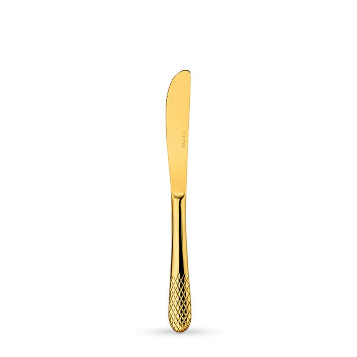 Wilmax England Diamond Stainless Steel Knives - Dessert Knife Golden Gold