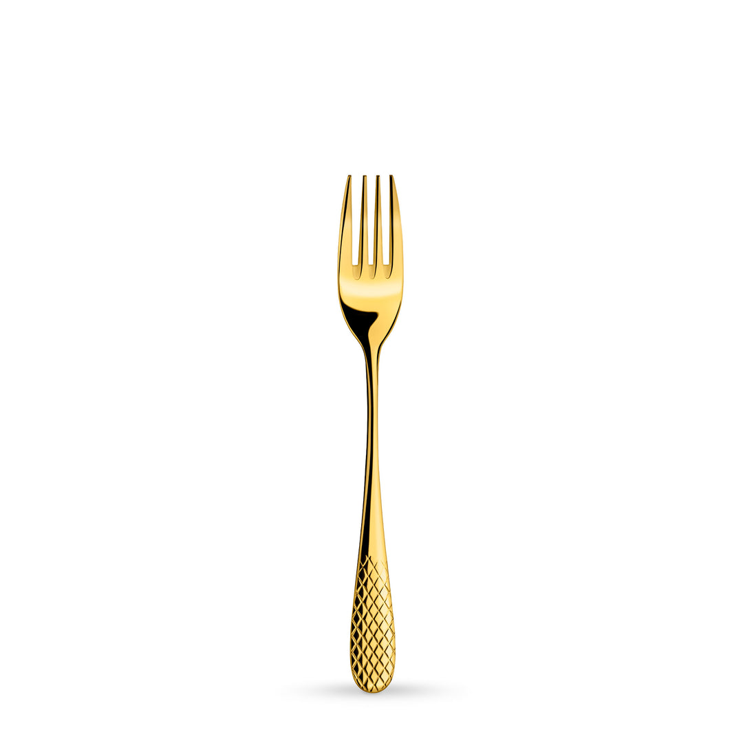 Wilmax England Diamond Stainless Steel Forks - Dessert Fork Set 2 pcs Gold