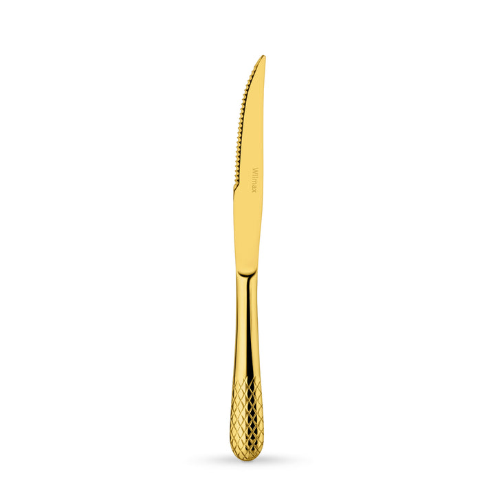 Wilmax England Diamond Stainless Steel Knives - Steak Knife Golden Gold