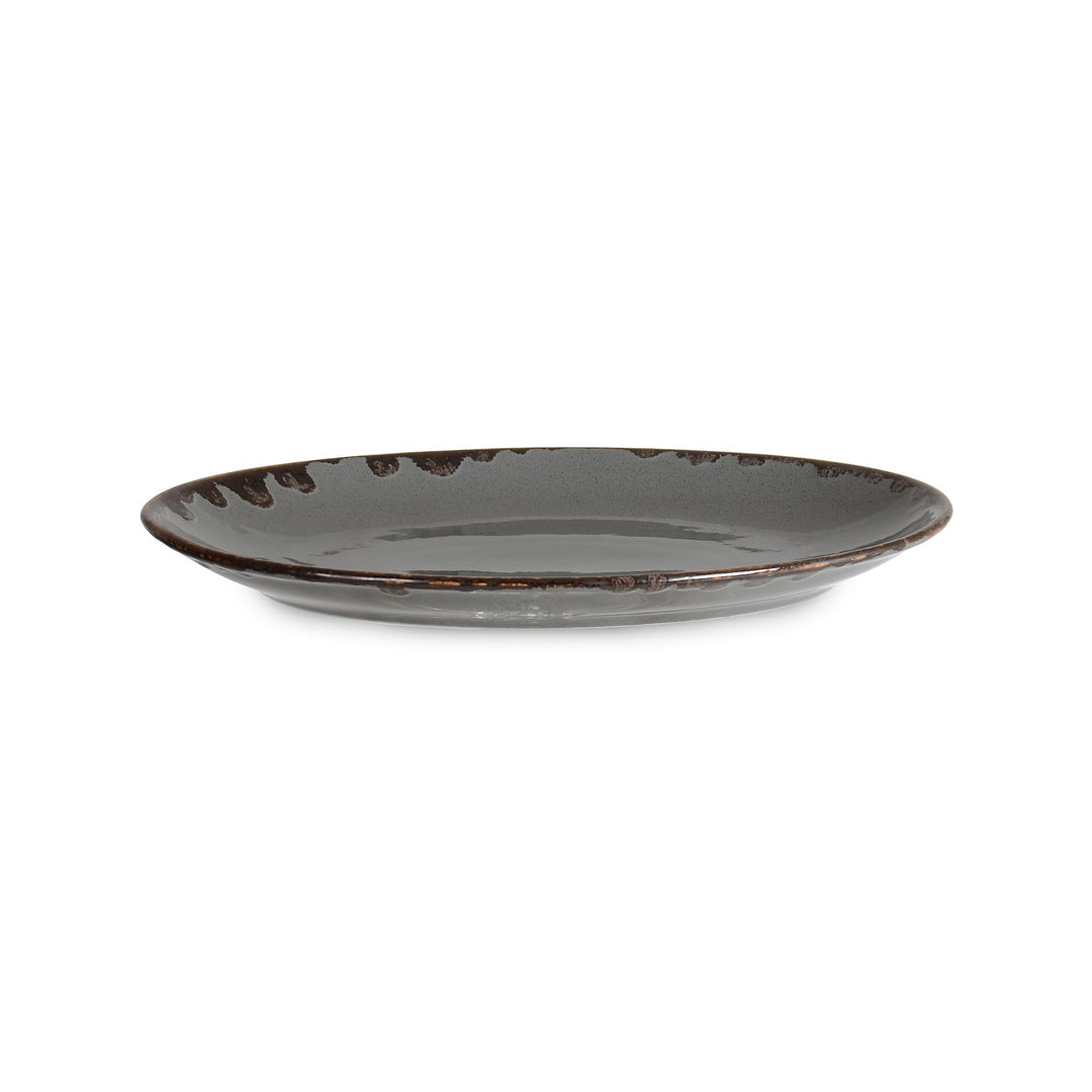 Rinart Grey Elips Oval Platter - 30.6 x 20.2 cm alternate view