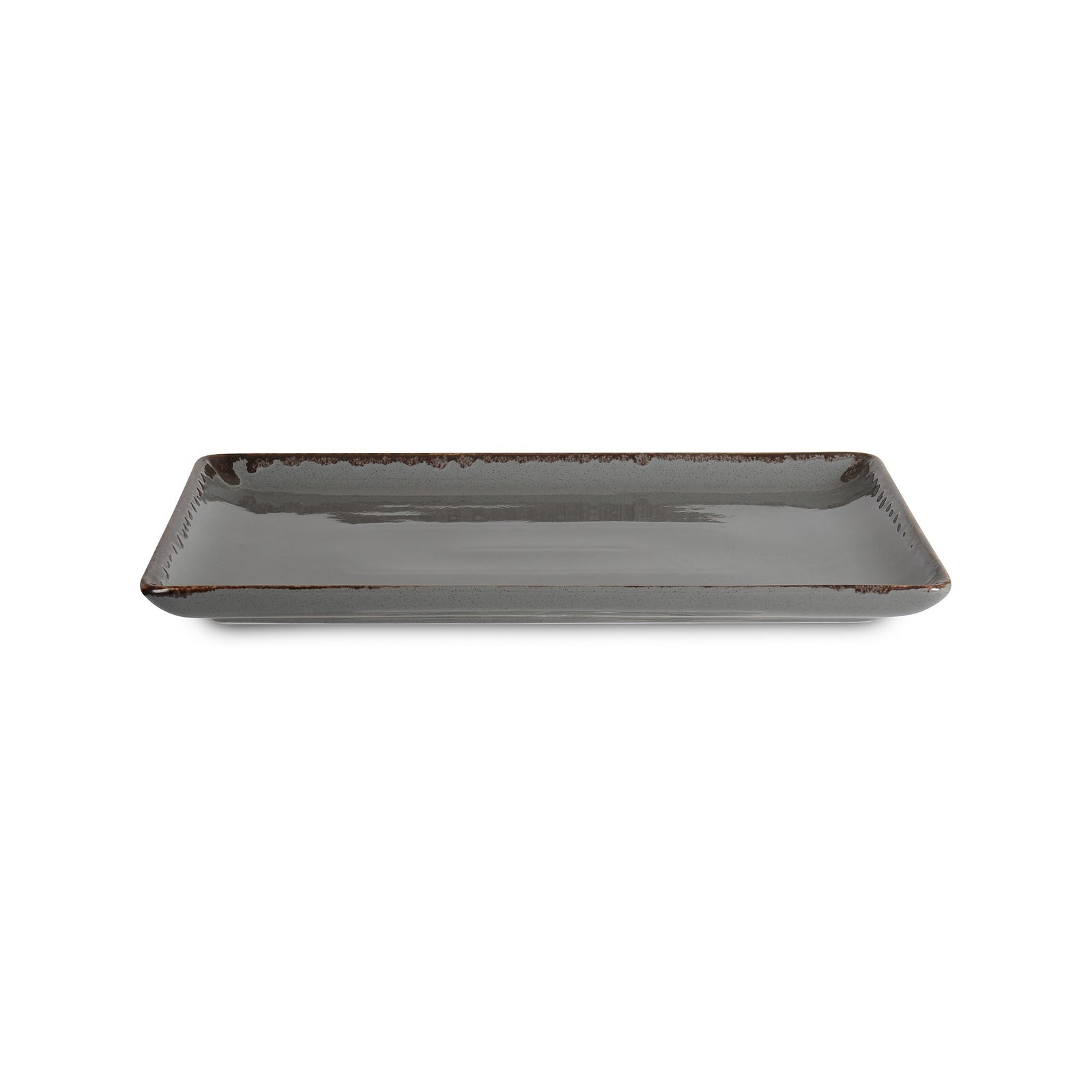 Rinart Grey Flora Rectangular Serving Platter - 24 x 17 cm alternate view