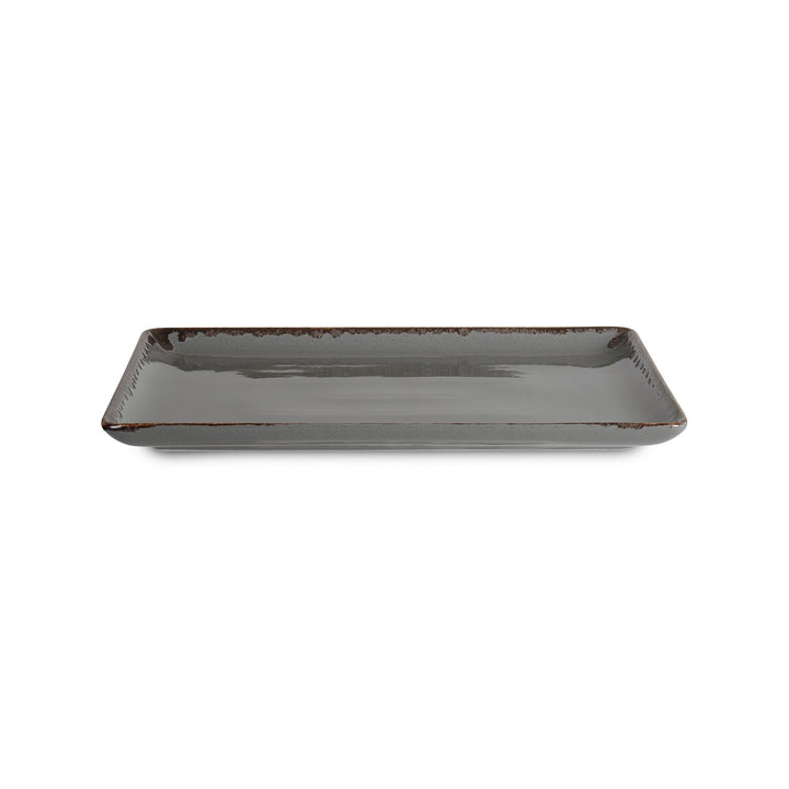 Rinart Grey Flora Rectangular Serving Platter - 30 x 22 cm alternate view
