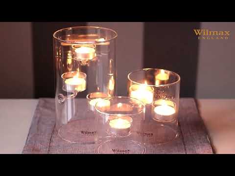 Wilmax Thermo Glass Tealight Candle Holders – 9–20 cm