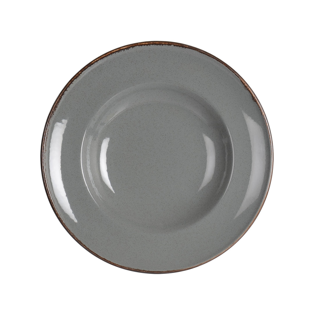 Rinart Grey Valencia Pasta Plate - 27 cm